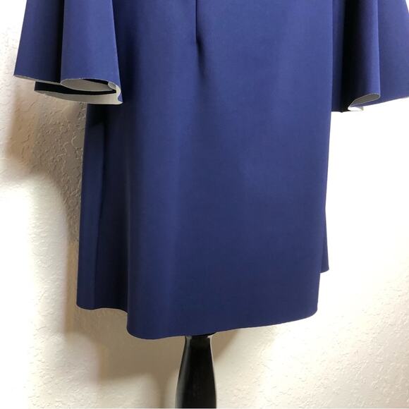 Chiara Boni dark blue oversized bell sleeve boatneck dress size 48 or Large - Picture 9 of 15
